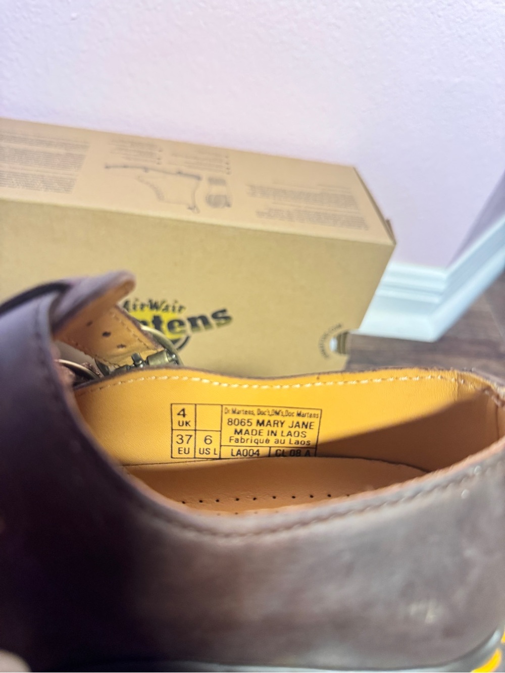 Dr. Martens 8065 Women’s Crazy Horse Leather Mary Jane Shoes - Picture 6 of 7